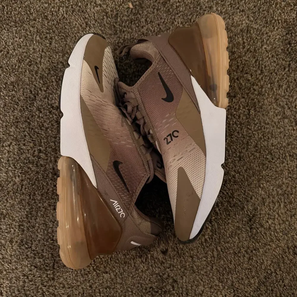 NIKE Men's Air Max 270 Mink Brown Shoes Size 9